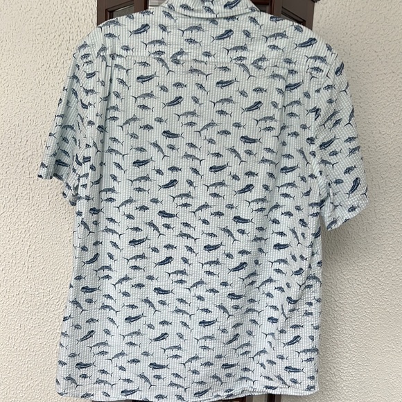 SOUTHERN TIDE Men's Balboa Printed Seersucker Short Sleeve Size M EUC - Picture 7 of 11